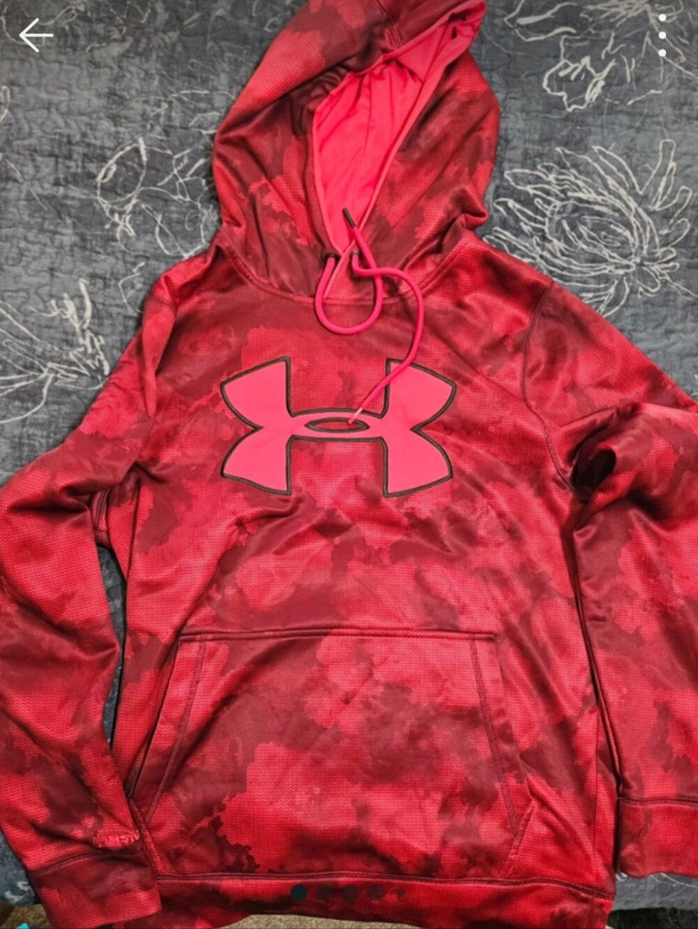Under Armour Boys Red Camo Logo Hoodie